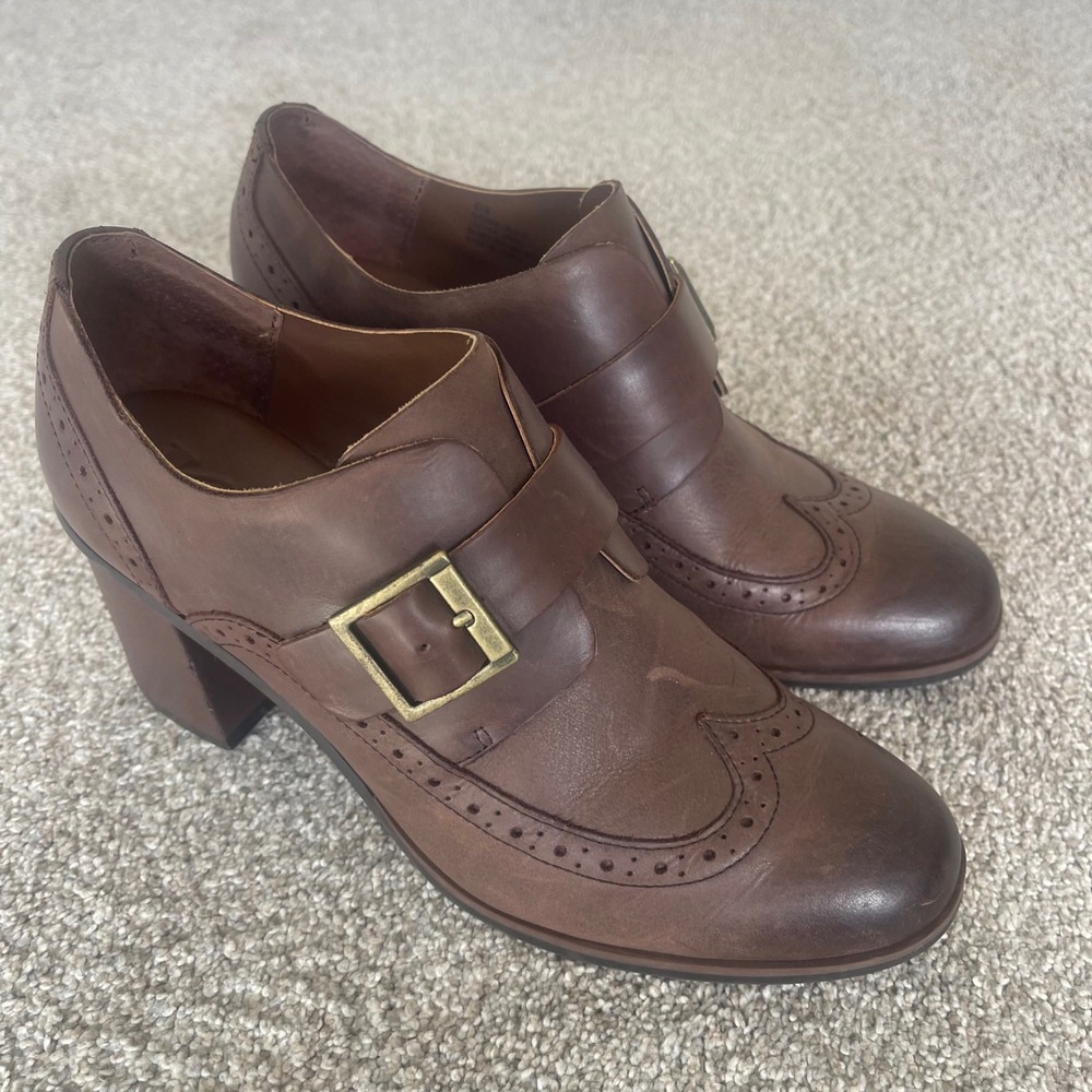 Korks by Kork Ease Withrow Heeled Oxford Shoes in Brown 8.5 M Block Heel